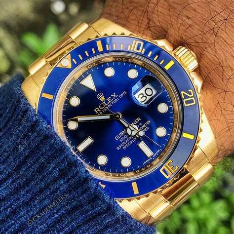 rolex submariner gold face|rolex submariner blue dial bezel.